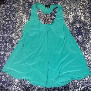 Green Tank With Gold Detailing